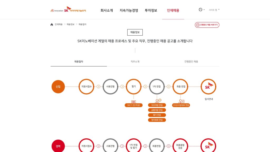SK아이이테크놀로지 채용공고